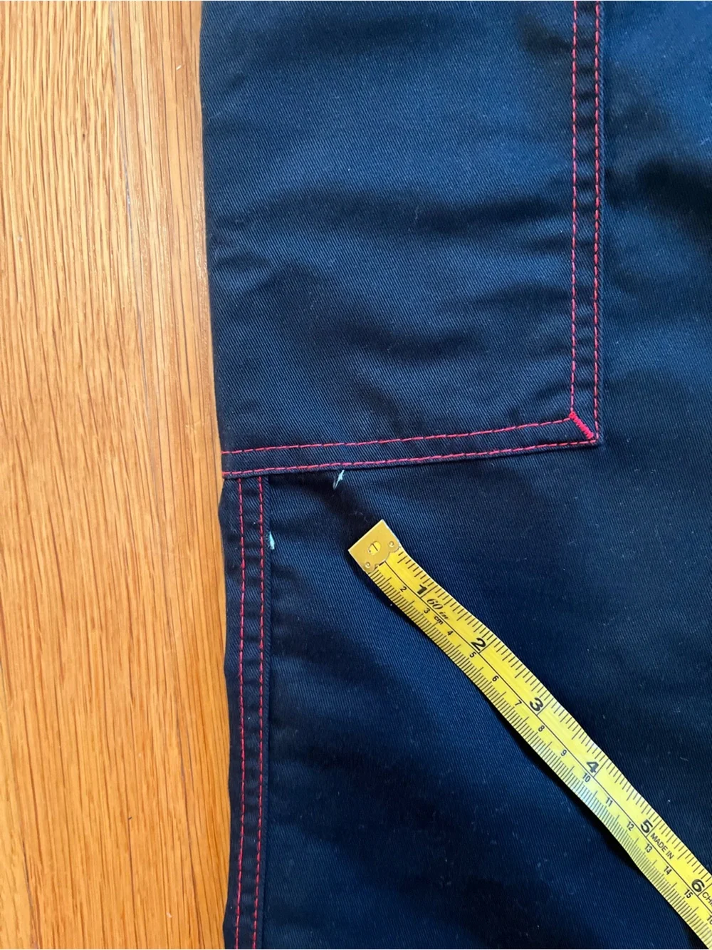 NWT True Religion Black Cargo Pants Red stitching size 36 read